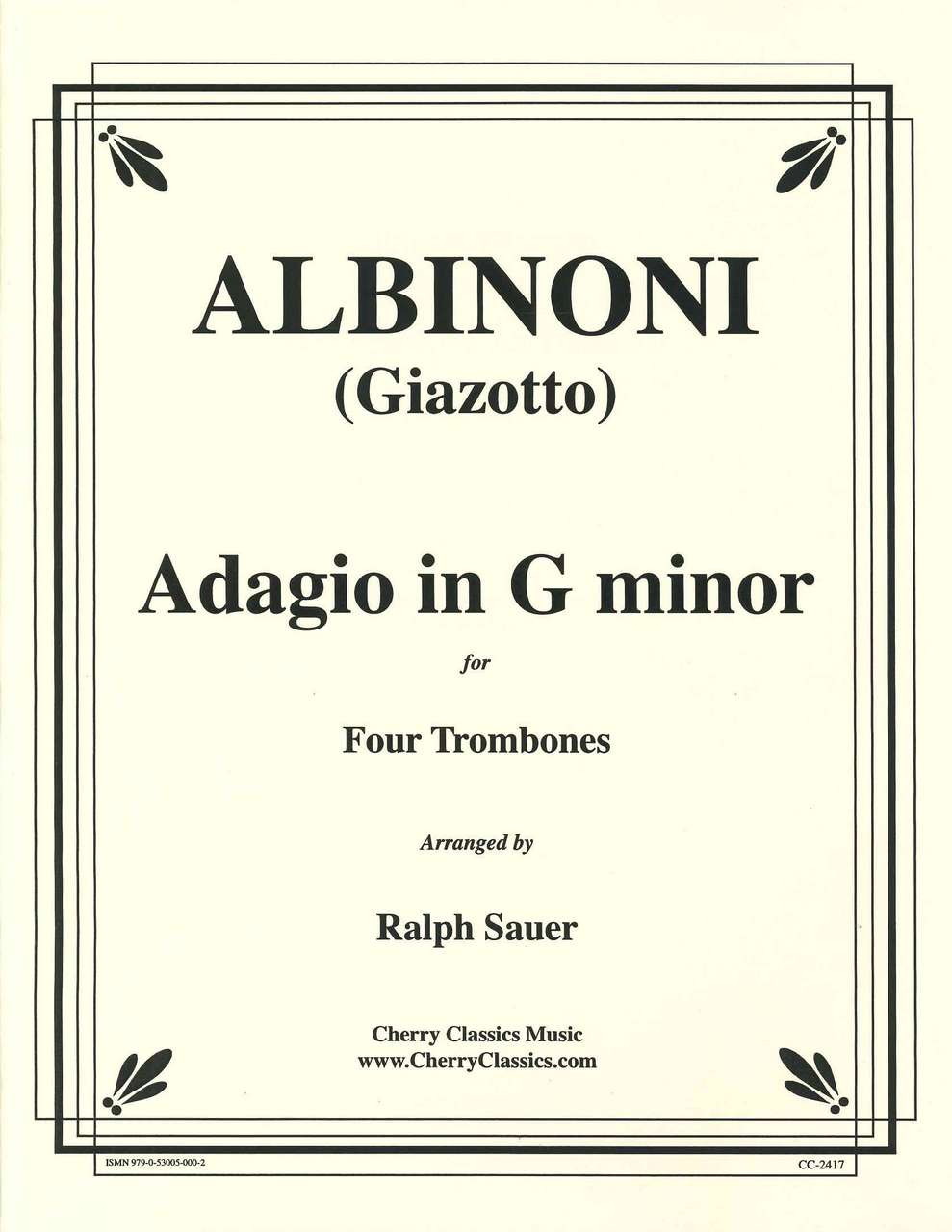 Albinoni/Giazotto, Adagio g min. (4Tbn) (Cherry Classics)