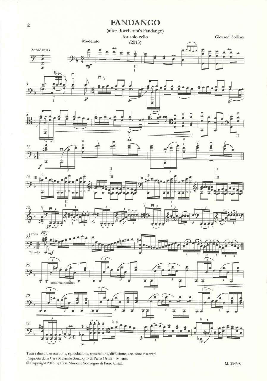 Sollima, Fandango, after Boccherini (Sonzogno)