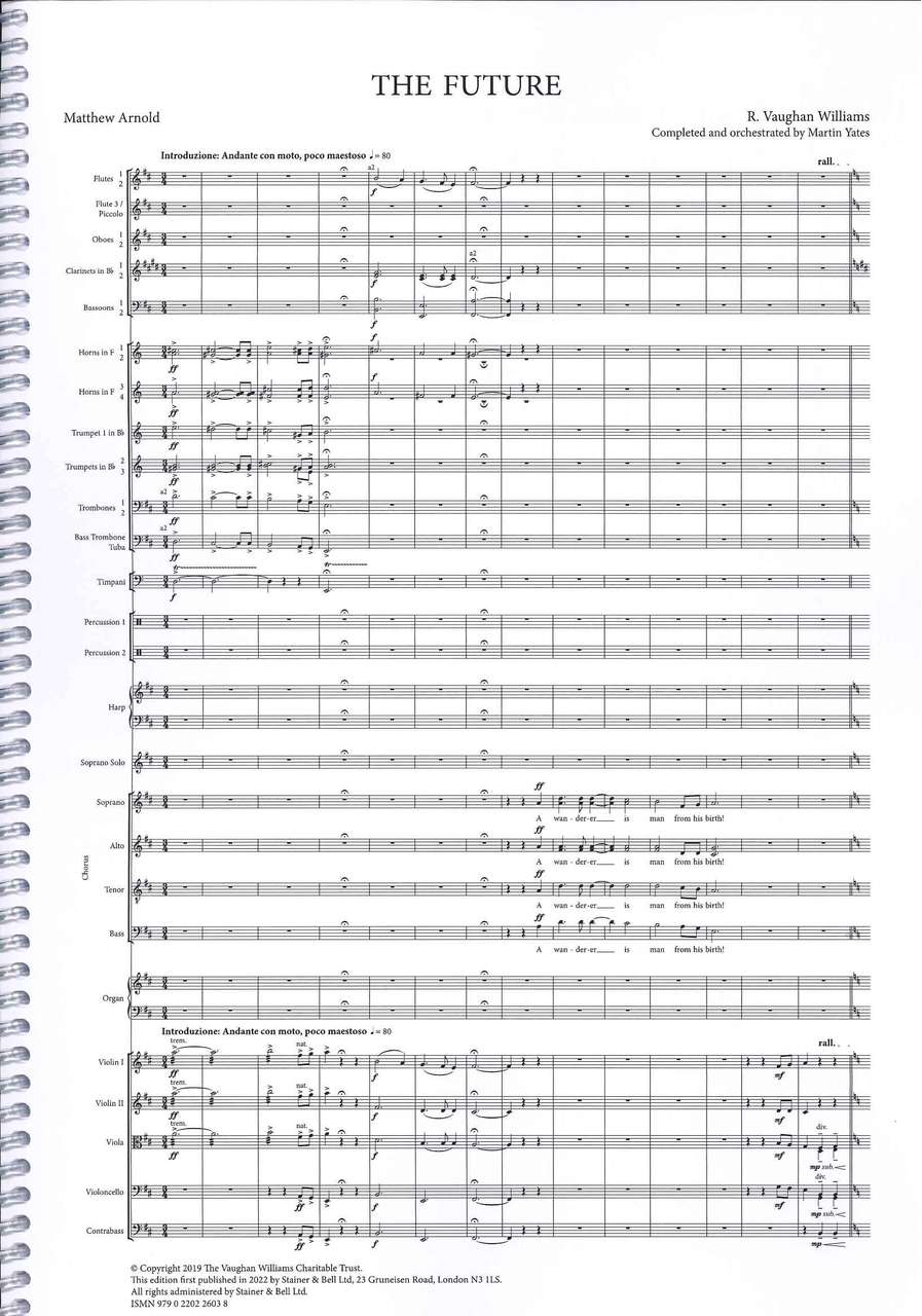 Vaughan Williams, Future: Study Score (Stainer & Bell)