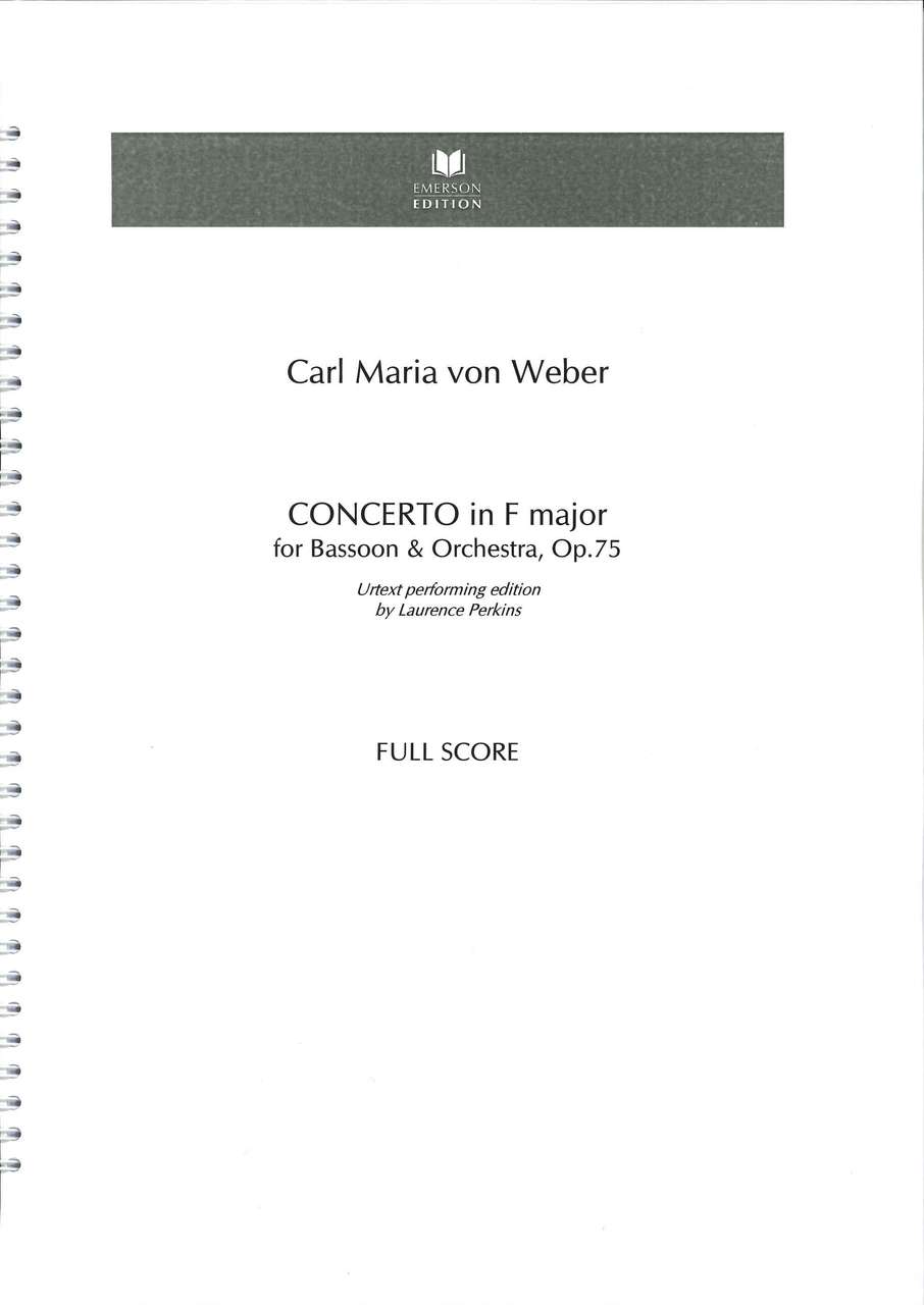 Weber, Concerto for Bassoon Full Score (Emerson Edition)