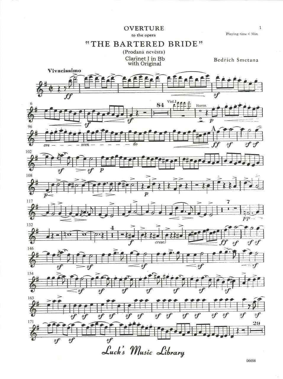 Smetana, Bartered Bride, Overture (Luck's Music)