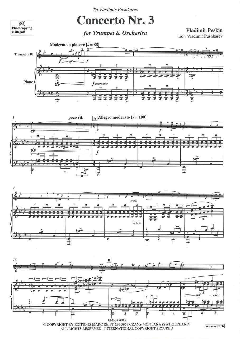 Peskin, Concerto No. 3 (Marc Reift)