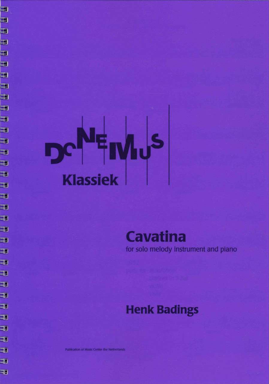 Badings, Cavatina (Inst,Pf) (Donemus)