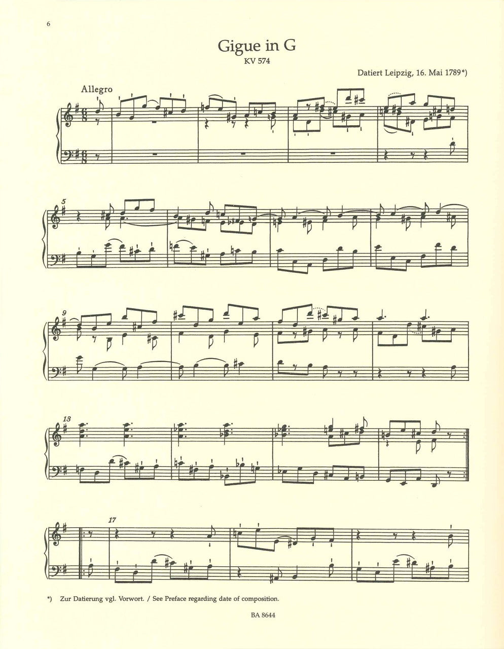Mozart, Selected Piano Pieces (Barenreiter)