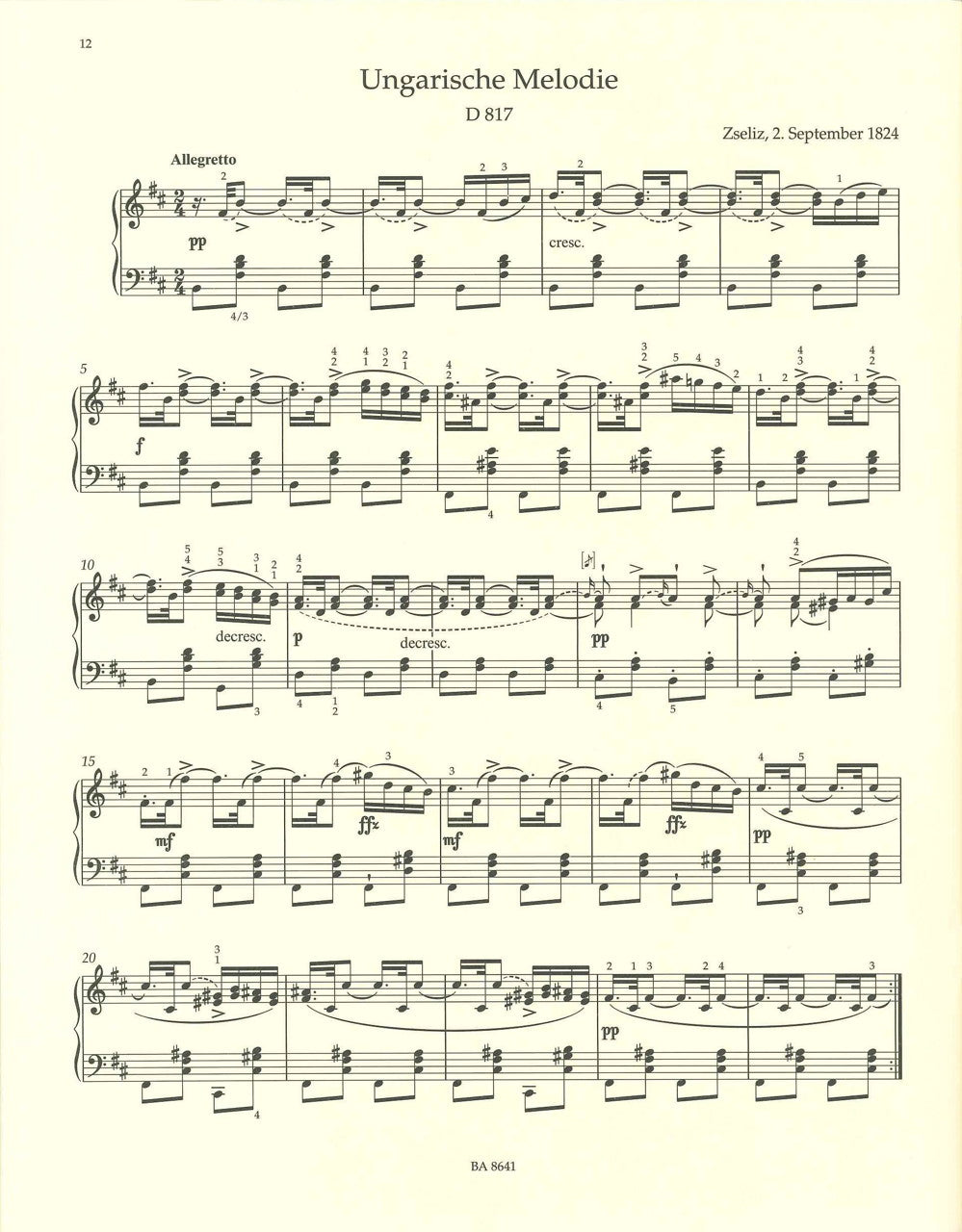 Schubert, Selected Piano Pieces (Barenreiter)