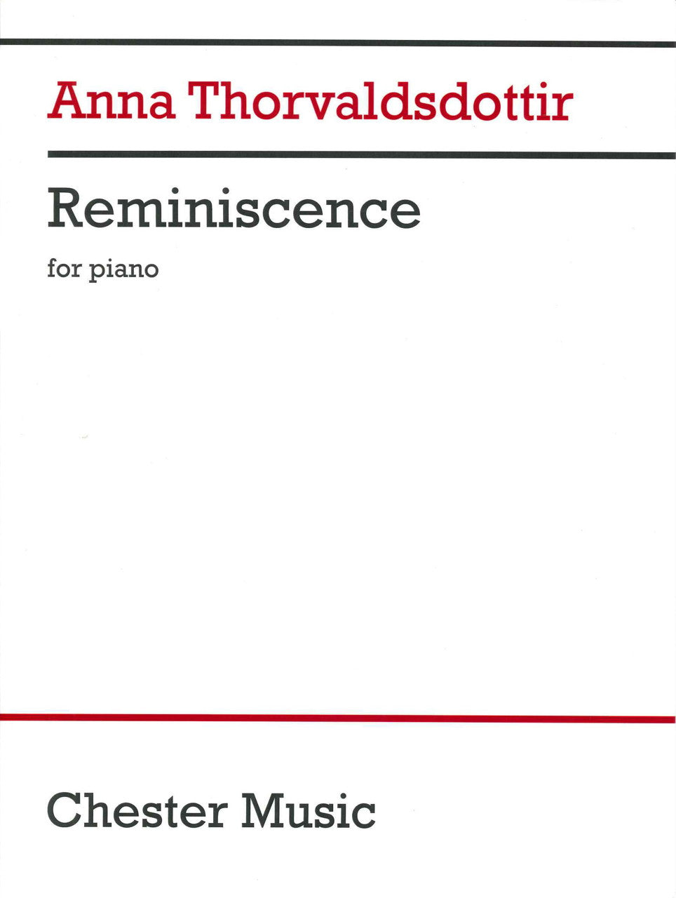 Thorvaldsdottir, Reminiscence (2017) (Chester)