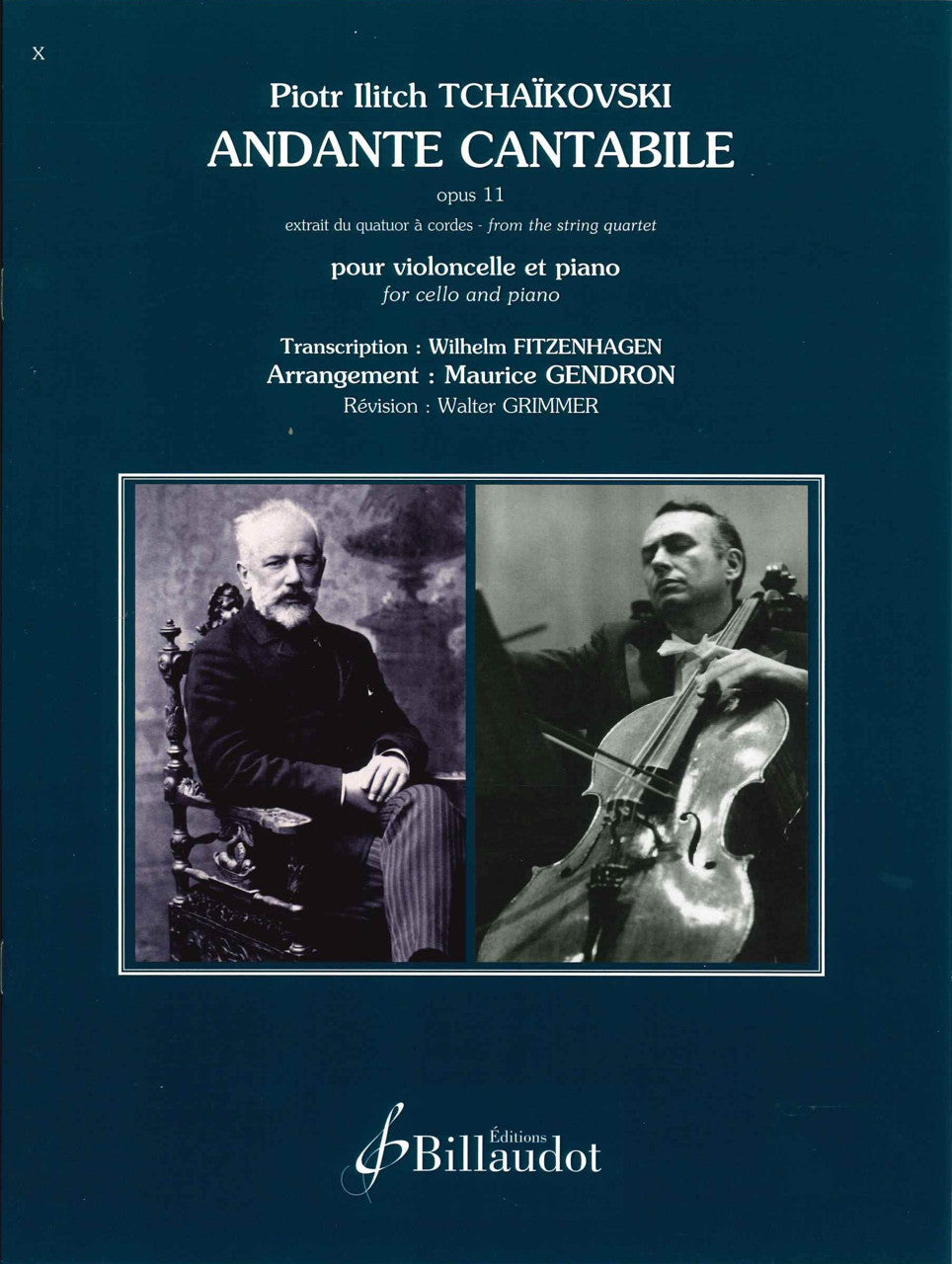 Tchaikovsky, Andante cantabile op. 11 (Billaudot)