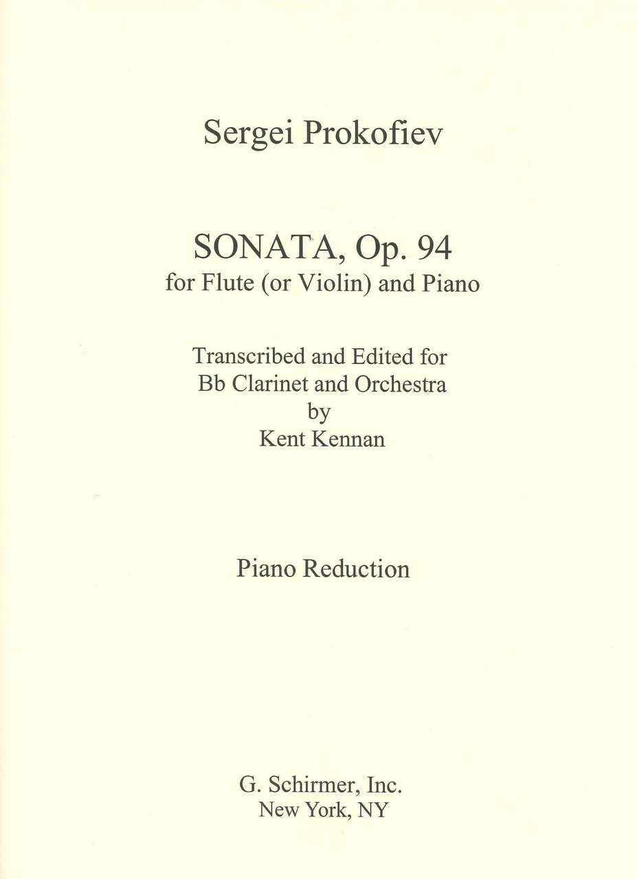 Prokofiev, Sonata op. 94 (Cl,Pf) (G.Schirmer)