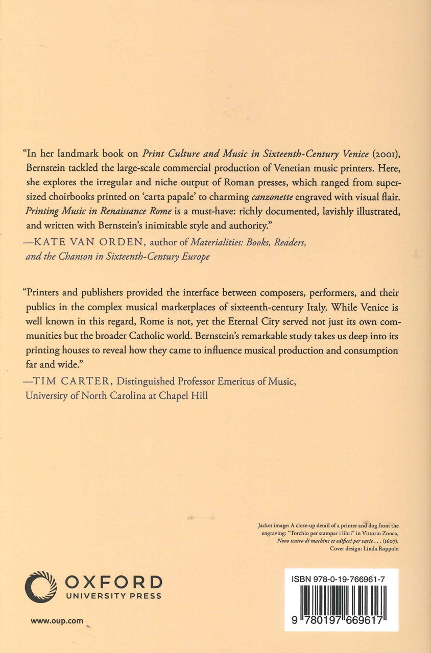 Bernstein, Printing Music in Renaissance (Oxford University Press)