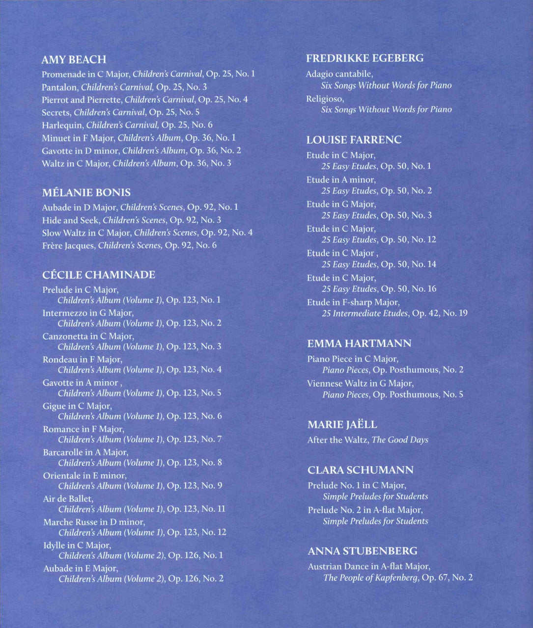 Piano Music by Women Composers 1: 40 Pcs (Hal Leonard)