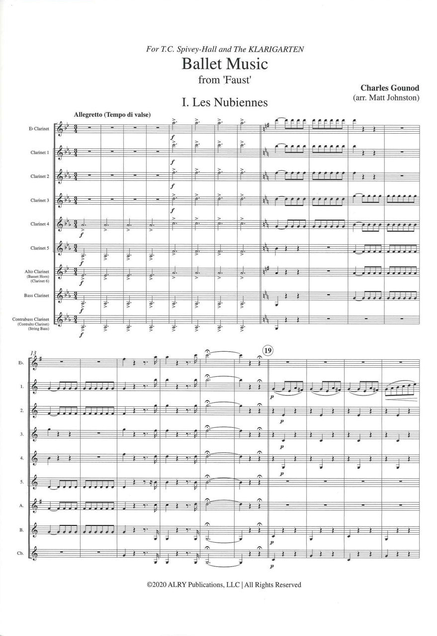 Gounod, Faust, Ballet Music (Cl.Choir) (Alry Publications)