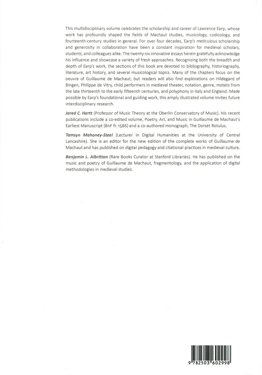 Hartt, Manuscripts, Music, Machaut (Brepols)