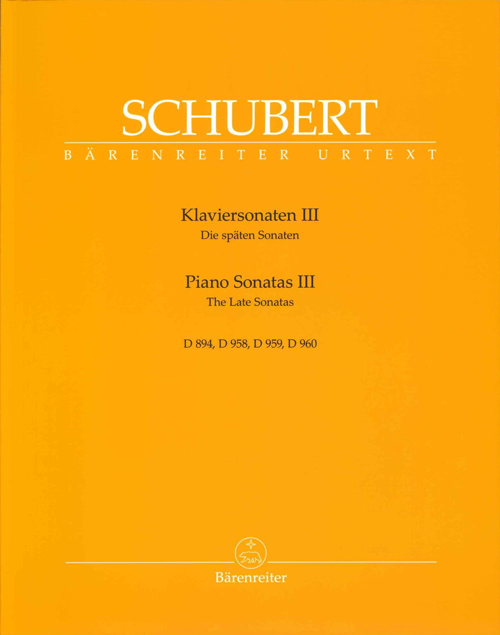 Schubert, Sonatas, Complete: 3-v. Set (Barenreiter)