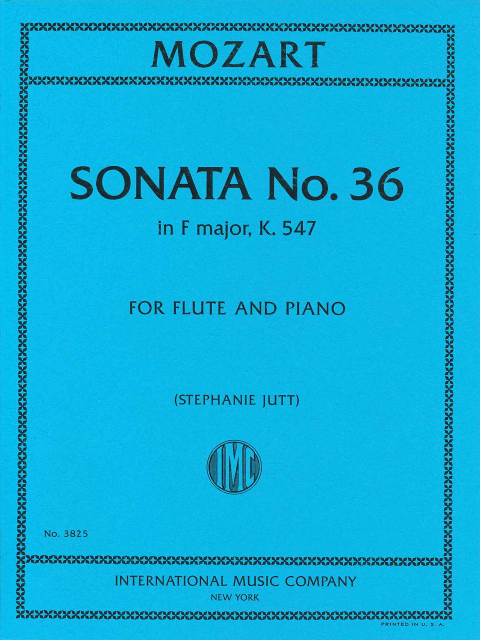 Mozart, Sonata KV 547 in F (IMC)