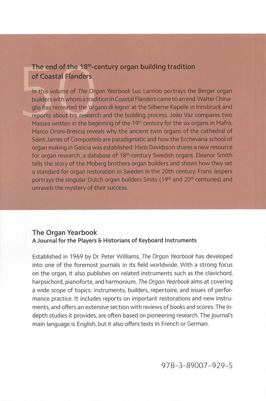 Organ Yearbook 50 (2021) (Laaber-Verlag)