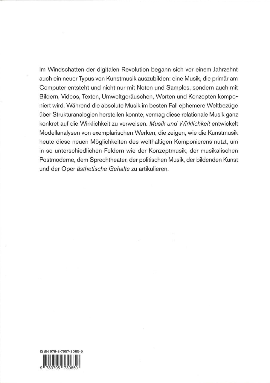 Lehmann, Musik und Wirklichkeit: Modelle (Schott)