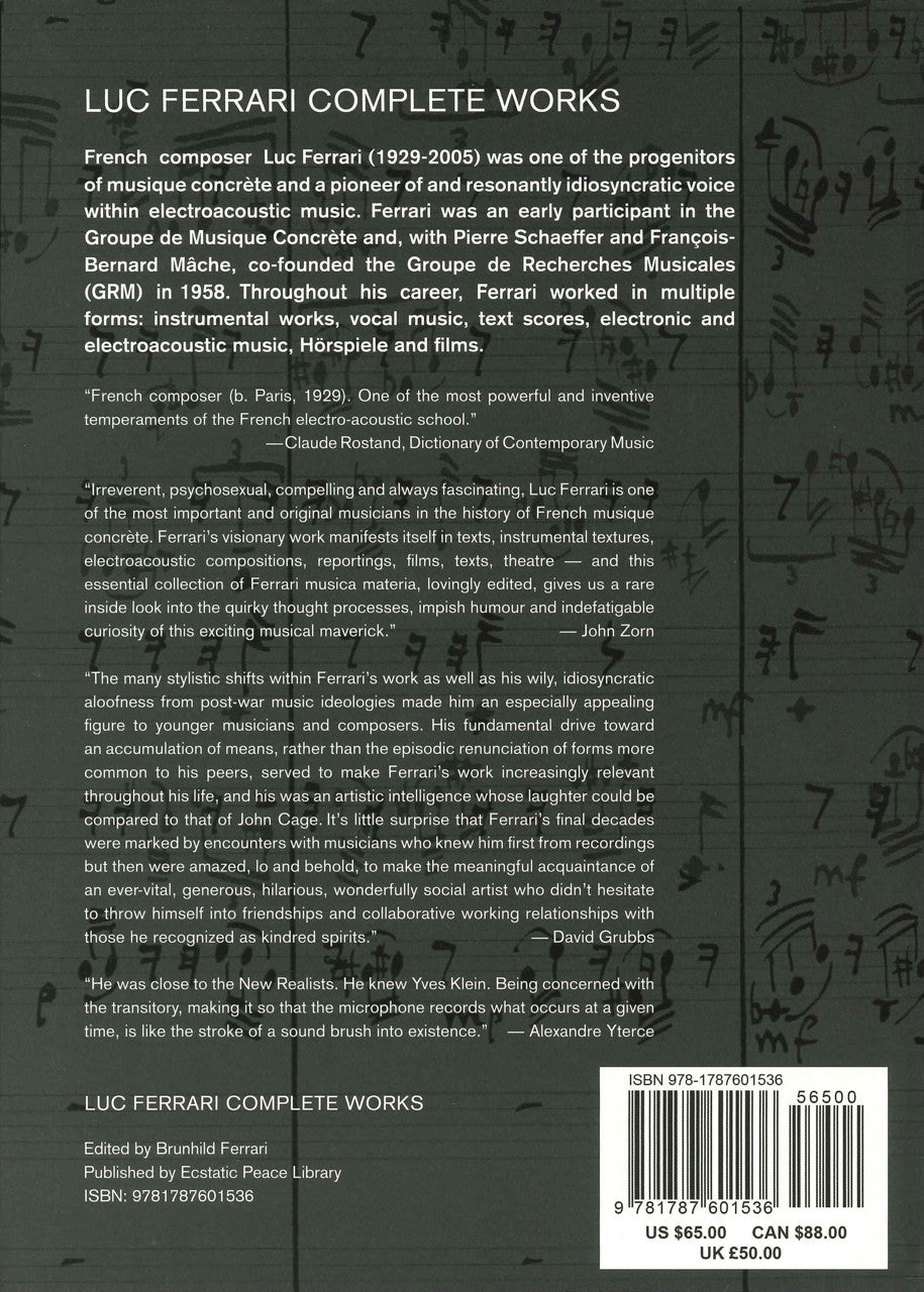 Ferrari,B.(ed.), Luc Ferrari Complete Wo (Ecstatic Peace Library)