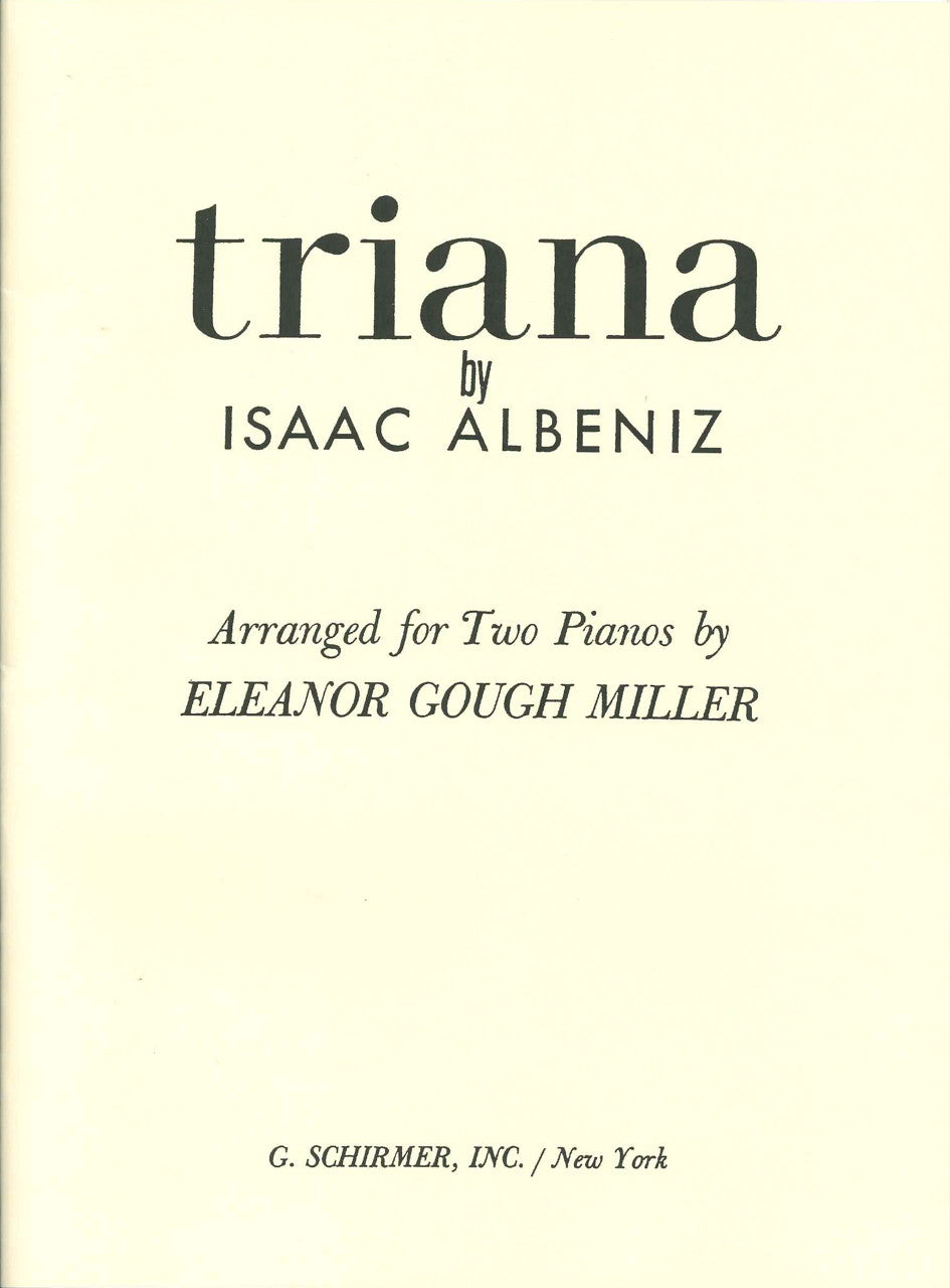 Albeniz, Triana for 2 pianos (2vols.Set) (G.Schirmer)