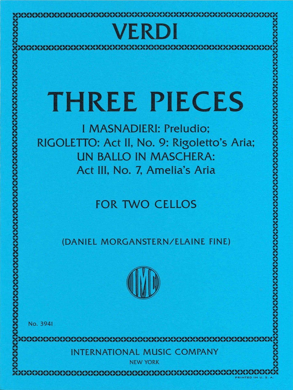 Verdi, Three Pieces for Two Cellos (IMC)