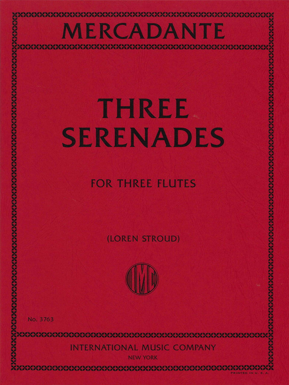 Mercadante, Three Serenades, 3 Fl (IMC)