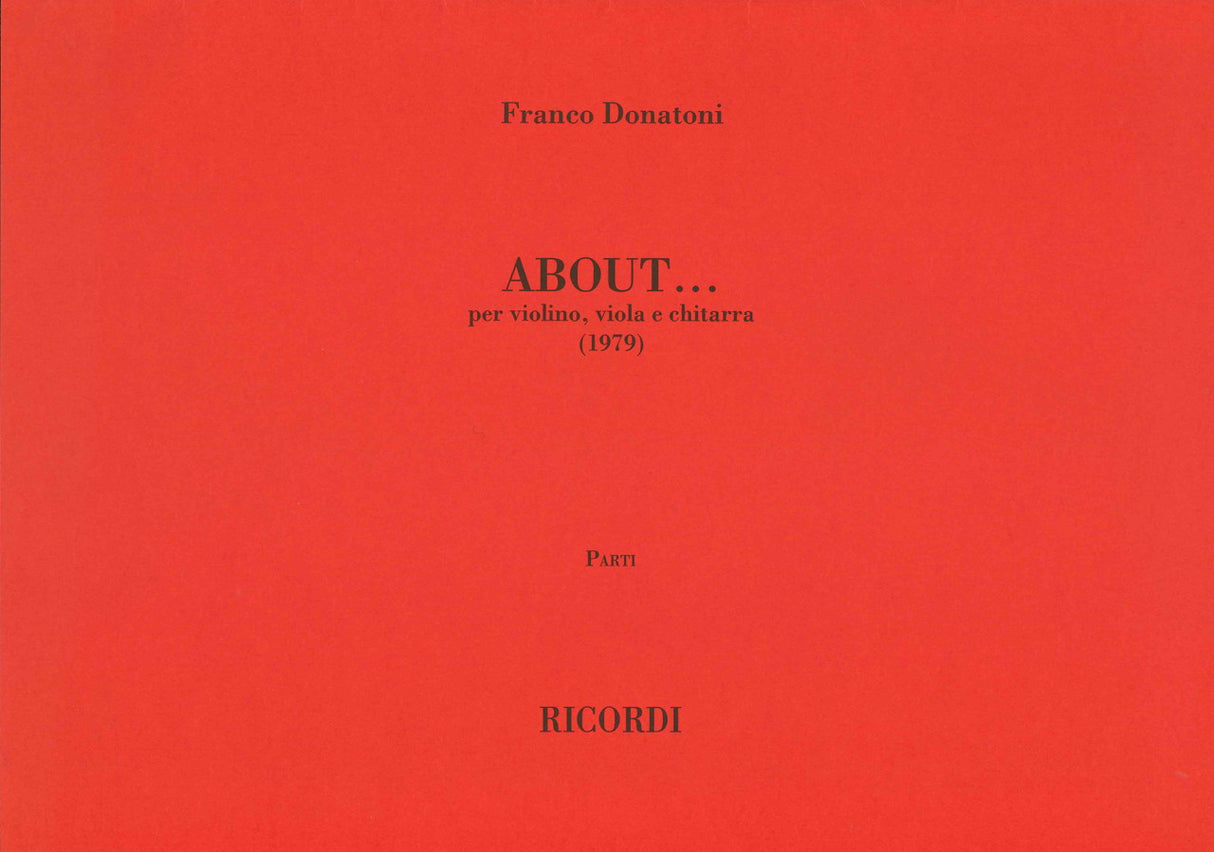 Donatoni, About...(1979) (Ricordi)