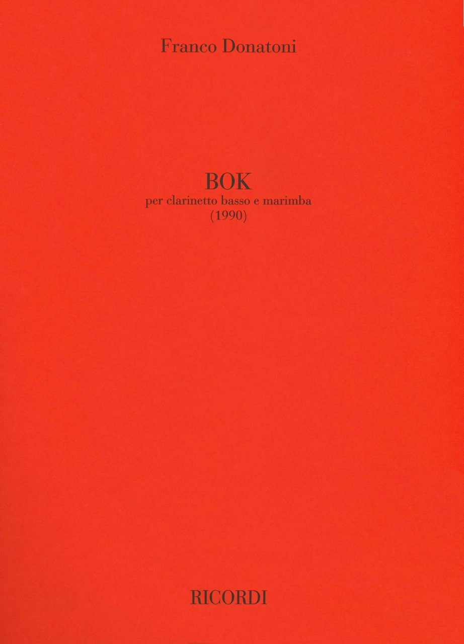 Donatoni, Bok (1990) (BsCl,Mar) (Ricordi)
