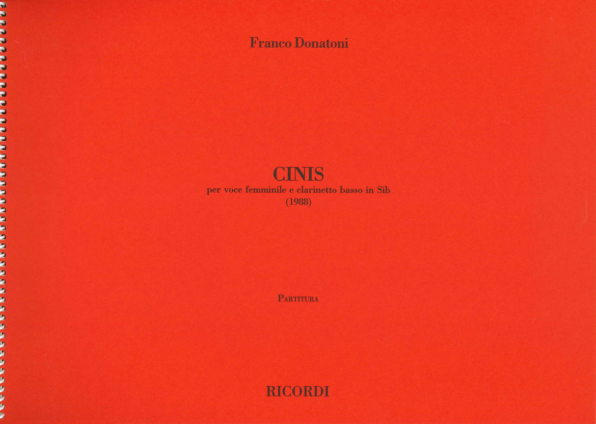 Donatoni, Cinis (1988) (Ricordi)