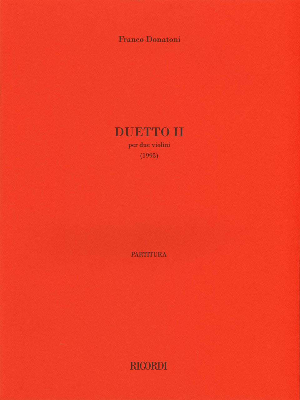 Donatoni, Duetto II (1995) (Ricordi)