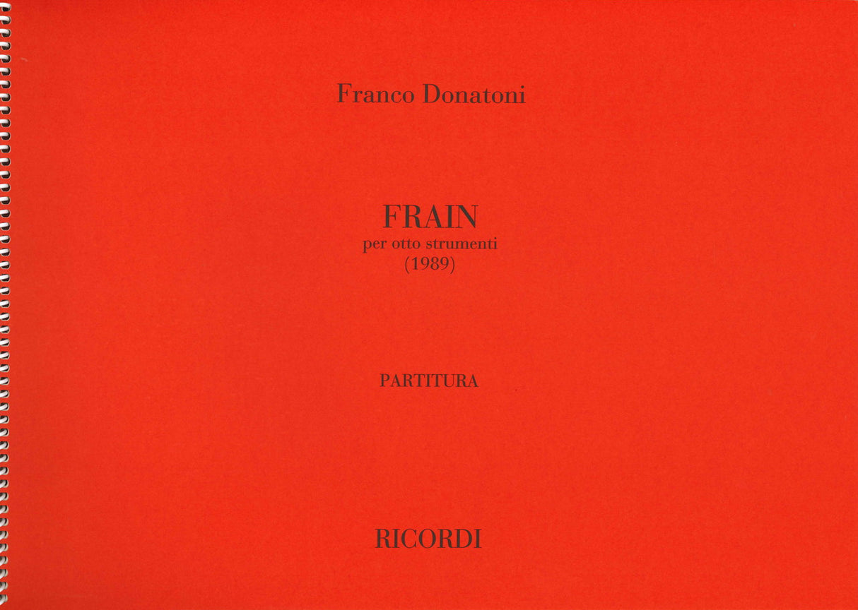 Donatoni, Frain (1989) (Ricordi)