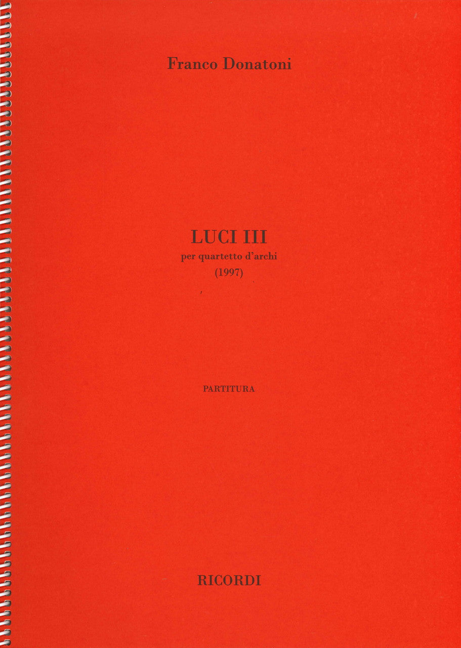 Donatoni, Luci III (1997) (Ricordi)