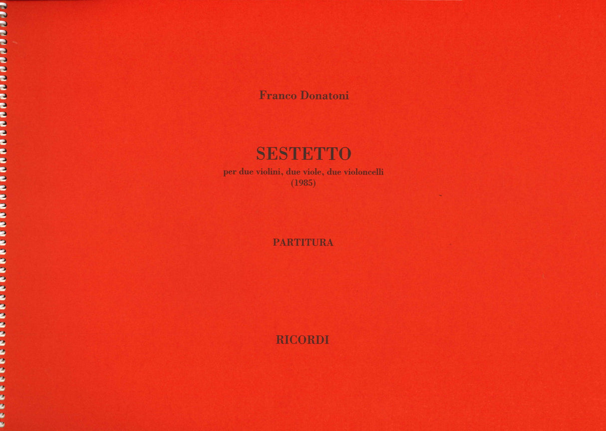 Donatoni, Sestetto (1985) (Ricordi)