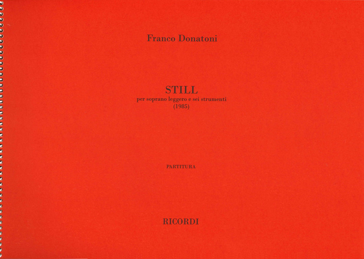 Donatoni, Still (1985) (Ricordi)
