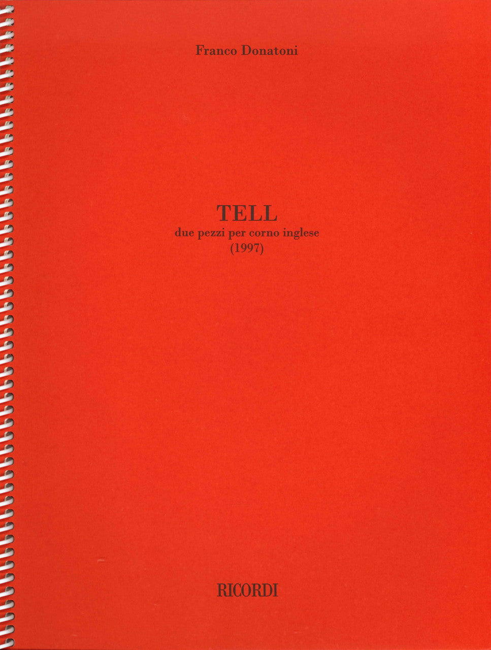 Donatoni, Tell (1997) (Ricordi)