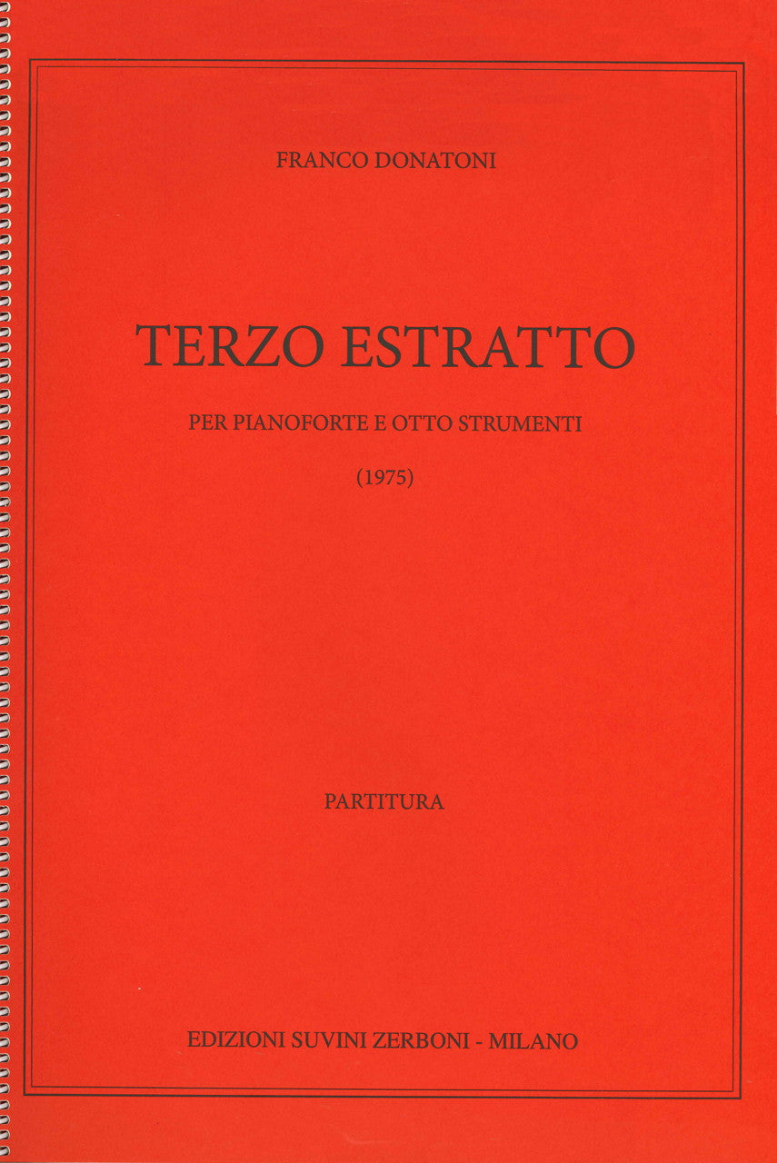 Donatoni, Terzo Estratto (1975) (Suvini Zerboni)