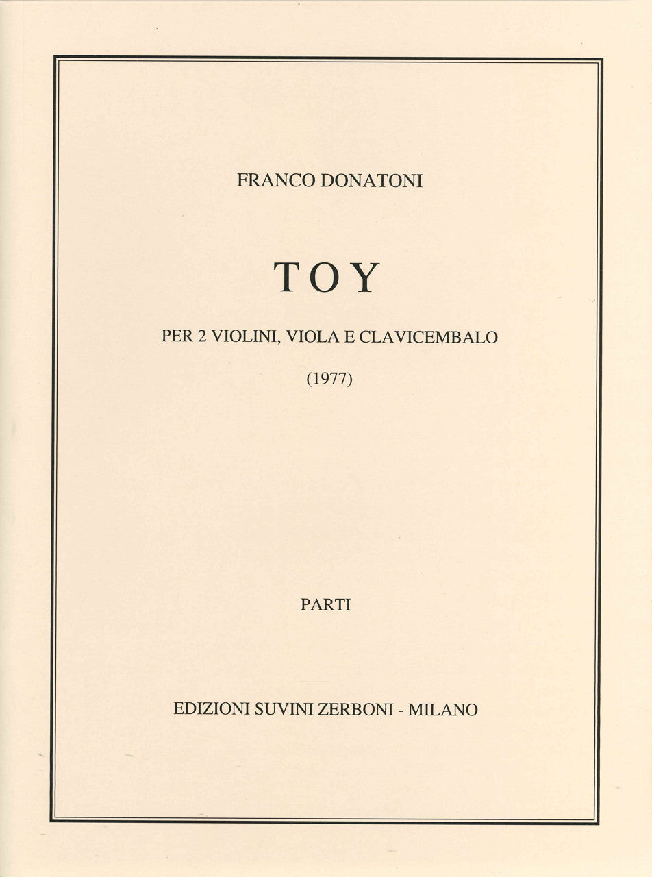 Donatoni, Toy (1977) (Parts) (Suvini Zerboni)