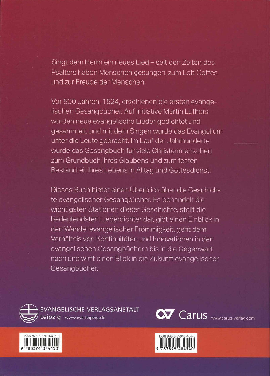Singt dem Herrn ein neues Lied (Carus)