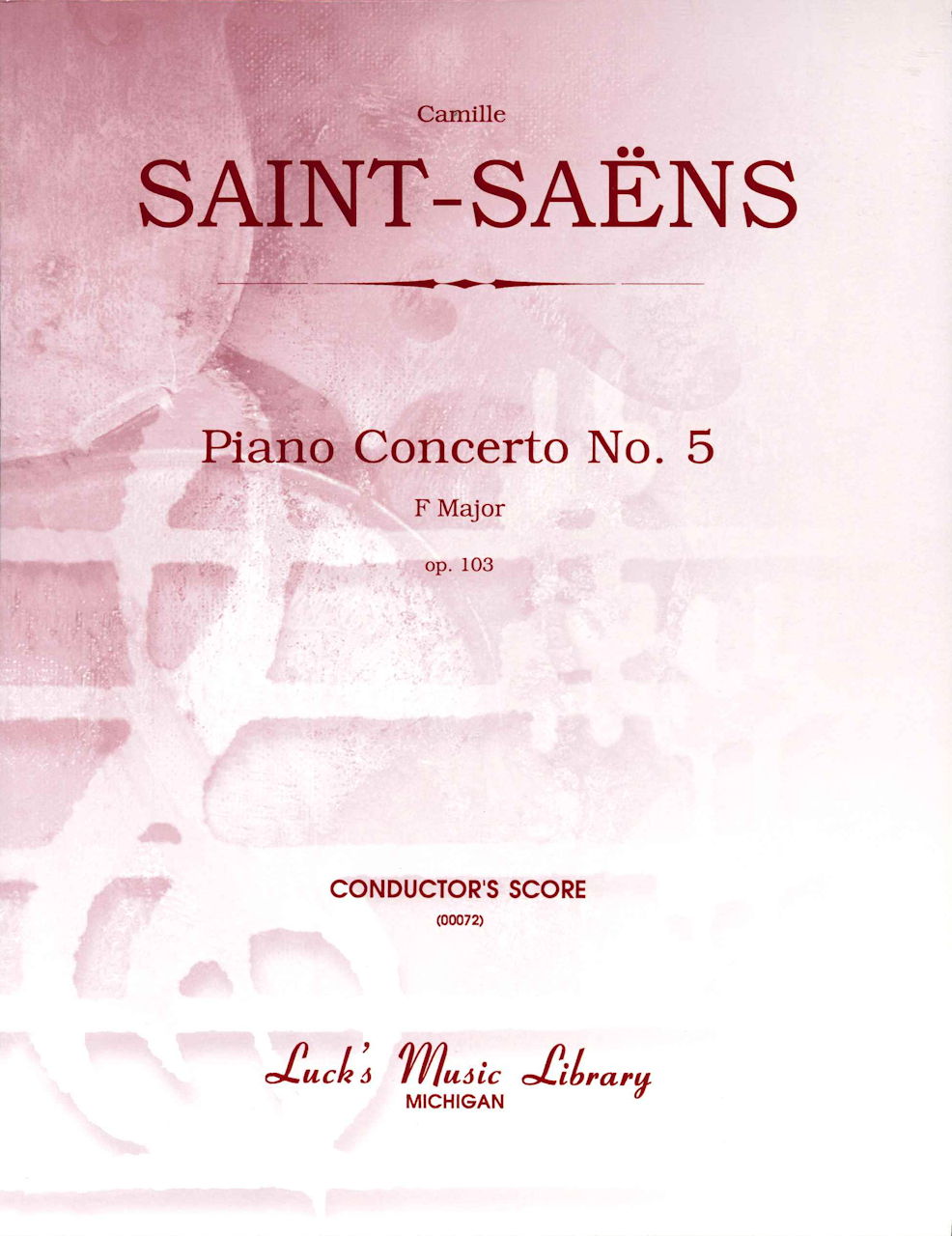 Saint-Saens, Piano Concerto No. 5: Score (Luck's Music)