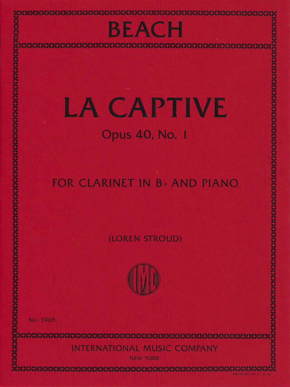Beach, Captive op. 40/1 (Cla,Pf) (IMC)