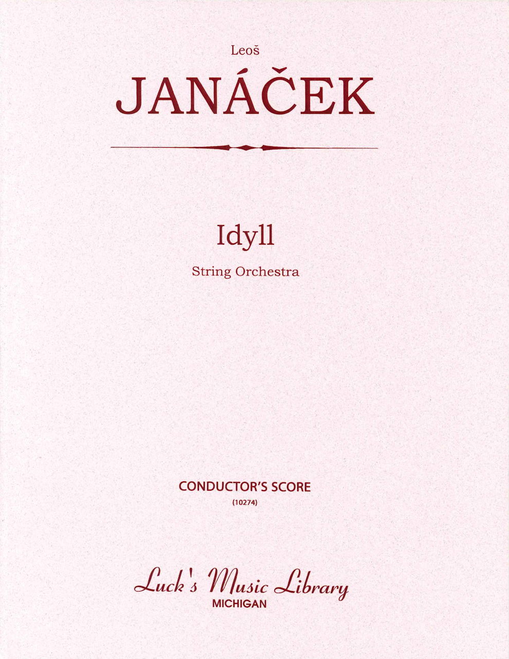 Janacek, Idyll for Strings (1878) Score (Luck's Music)