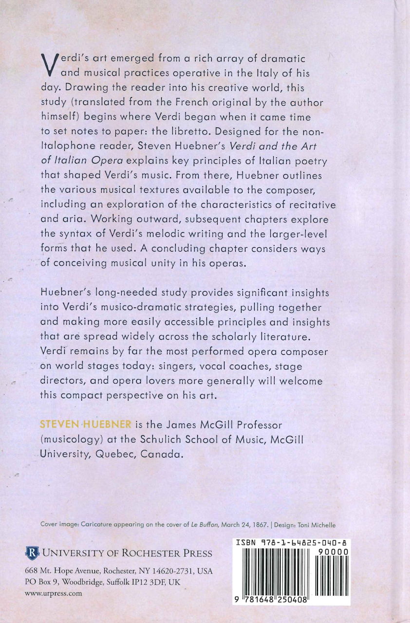 Huebner, Verdi and the Art of Italian Op (Boydell & Brewer)