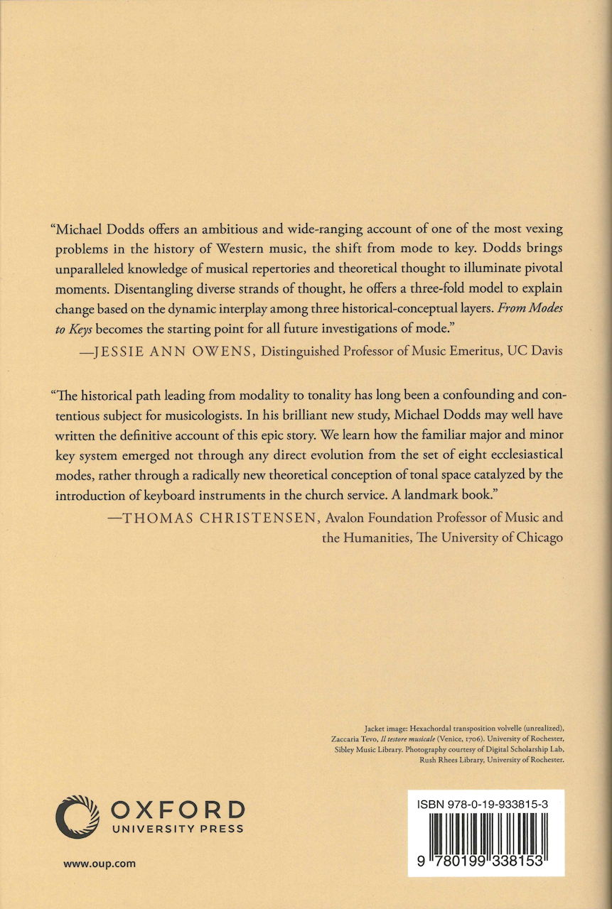 Michael Dodds, From Modes to Keys in (Oxford University Press)