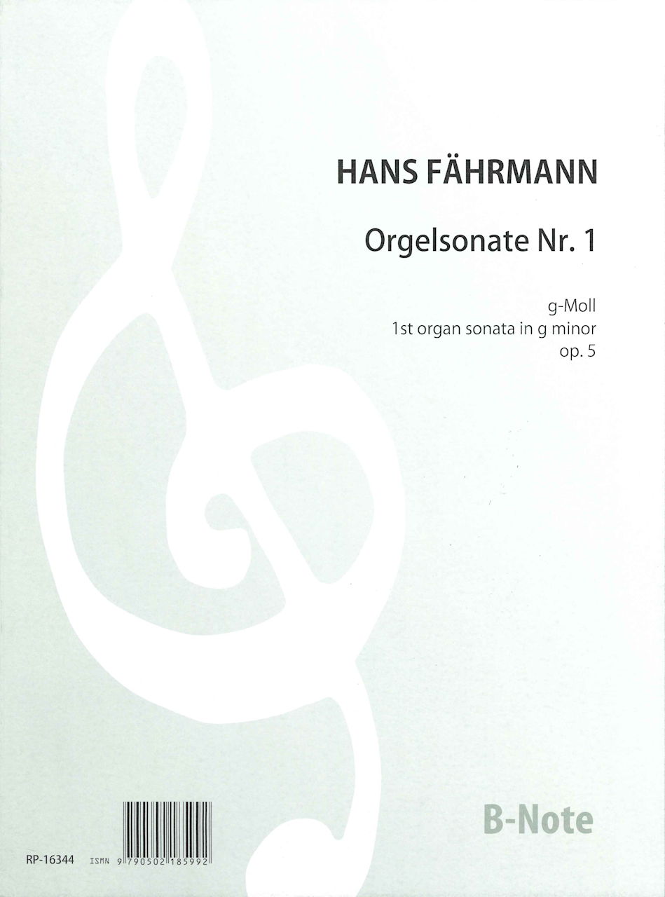 Fahrmann, Organ Sonata no. 1 in g op. 5 (B-Note)