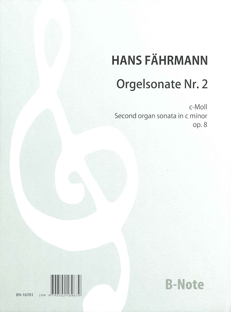Fahrmann, Organ Sonata no. 2 in c, op. 8 (B-Note)
