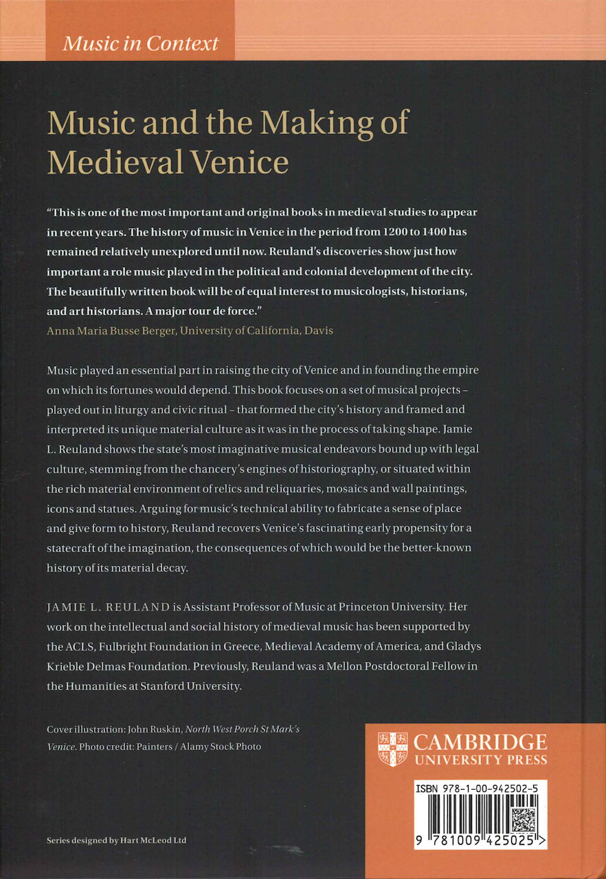 Reuland, Music and the Making of Medieva (Cambridge University Press)