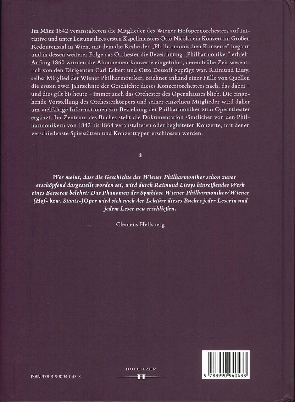 Lissy, Hofopernorchester als Konzertorch (Hollitzer Wissenschaftsverlag)