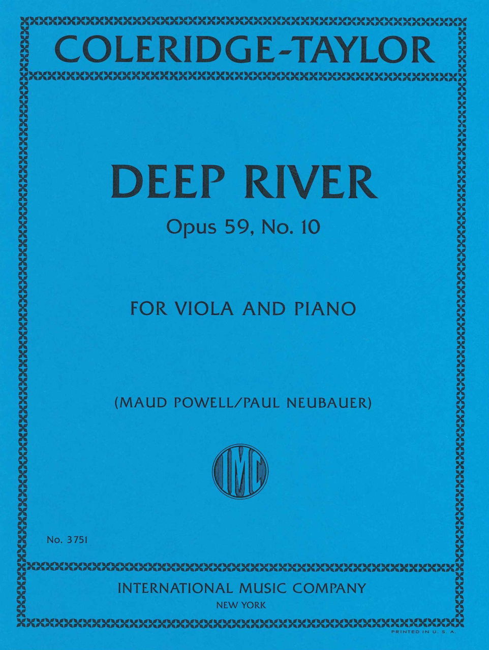 Coleridge-Taylor, Deep River op. 59/10 (IMC)