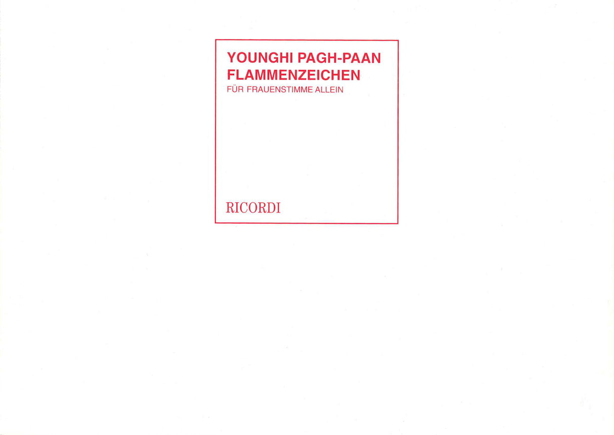 Pagh-Paan,Y., Flammenzeichen (Ricordi)