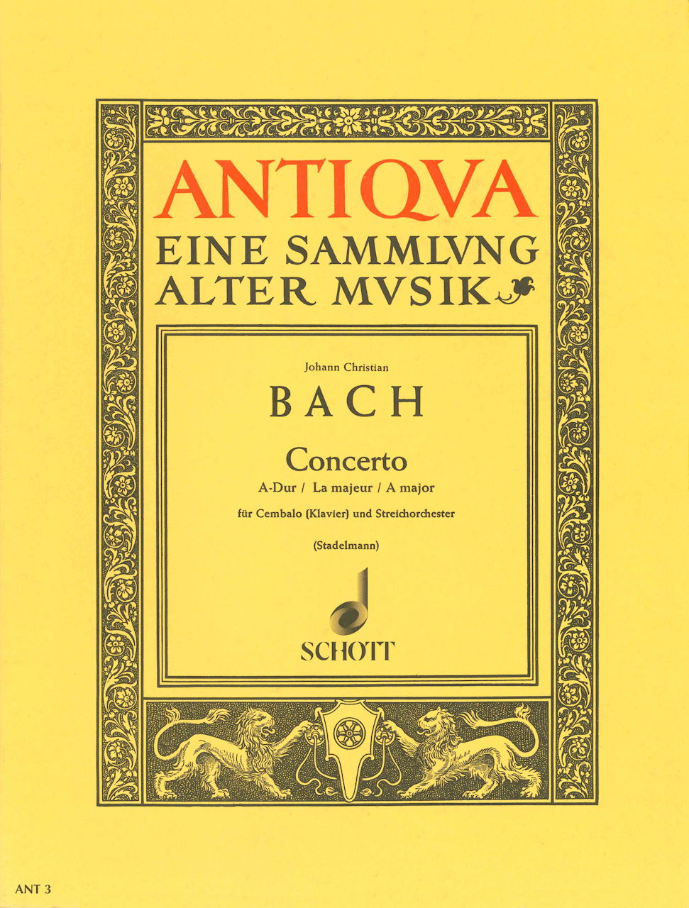 Bach,J.C., Harpsichord Concerto A-dur (Schott)