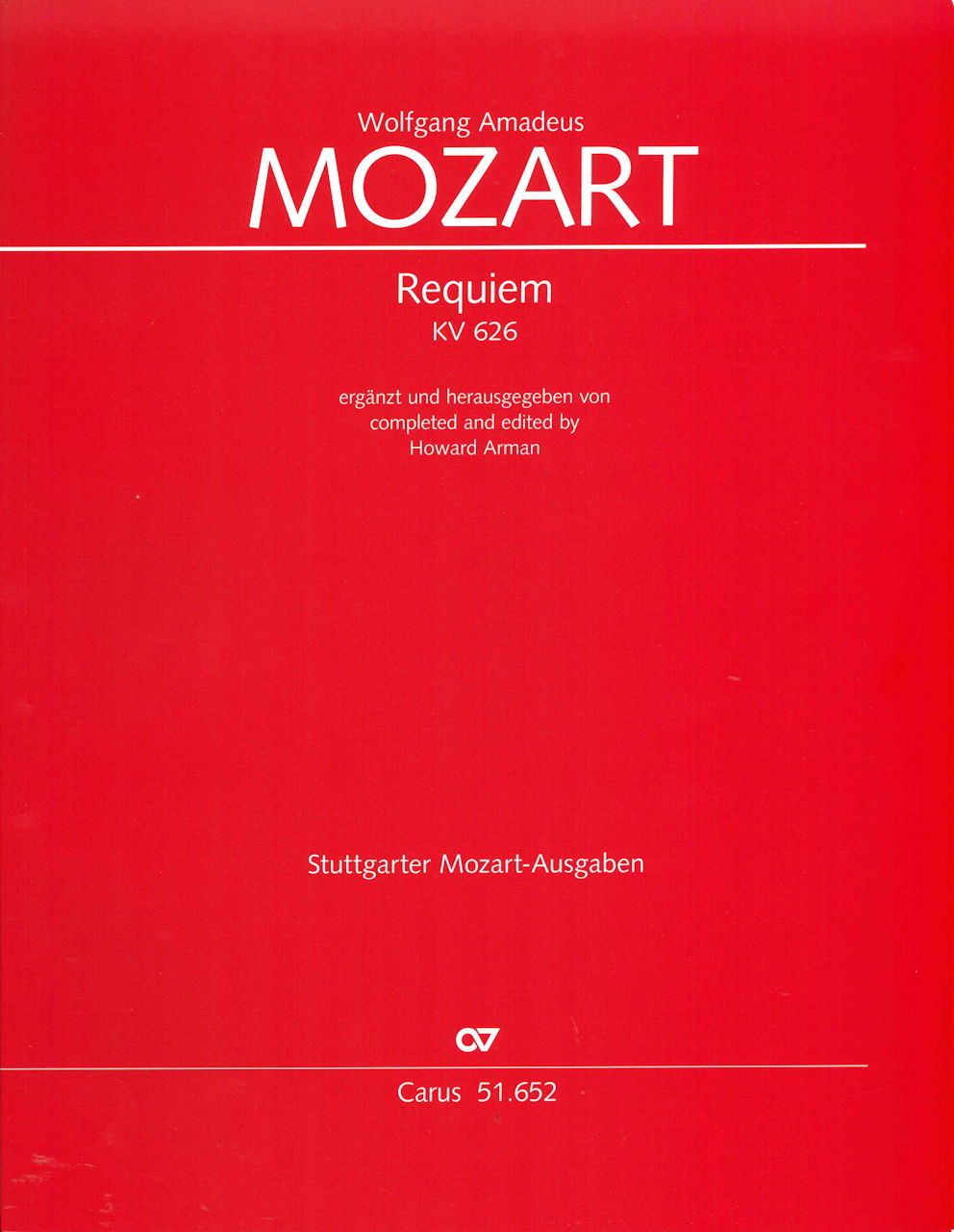 Mozart, Requiem (Arman) KV 626 (Carus)