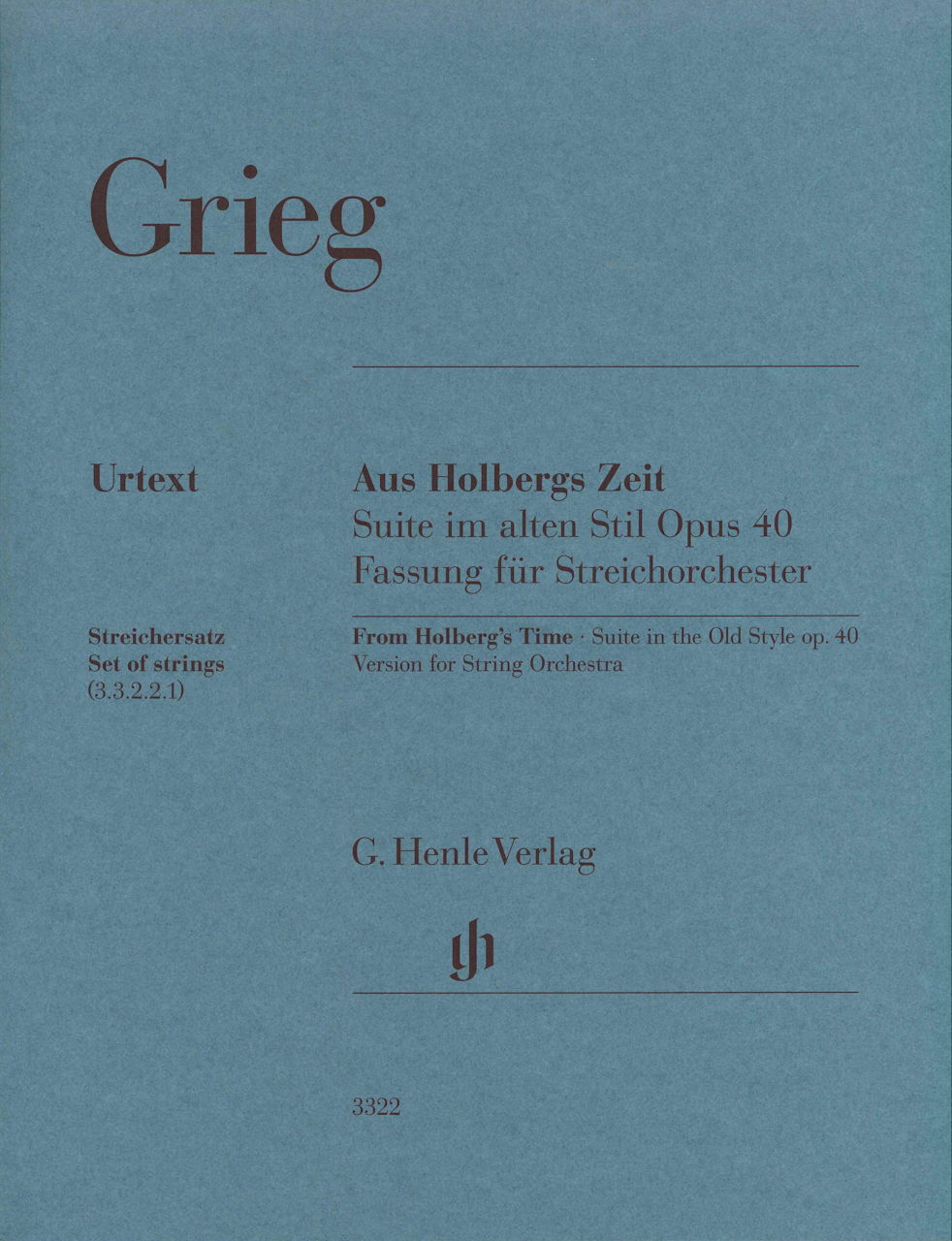 Grieg, Aus Holbergs Zeit op. 40 (Parts) (Henle)